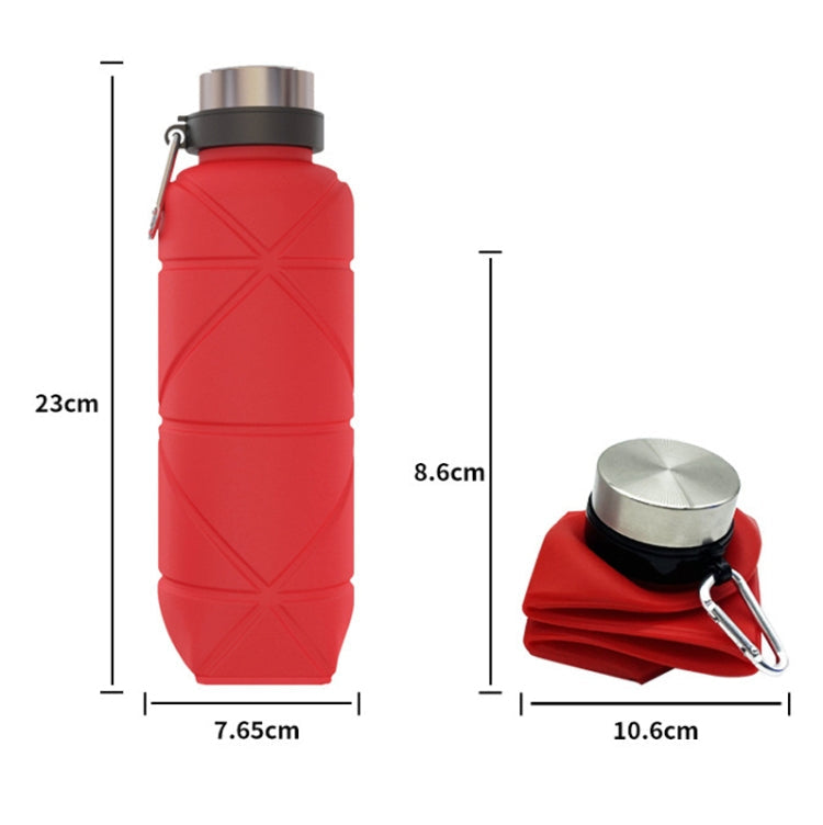 Outdoor Silicone Folding Water Cup Telescopic Water Bottle Travel Drinking Cup With Carabiner Reluova