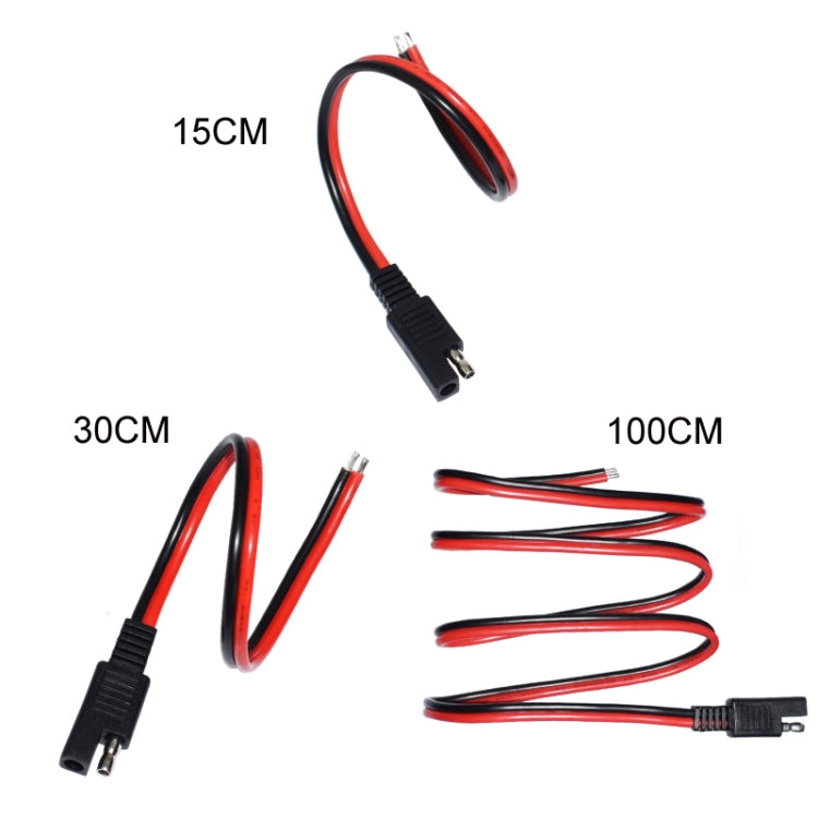 2pcs 20A Solar Car Battery SAE Power Extension Cable