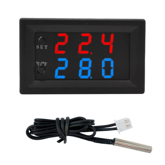 W2809 Digital Display Dual Display Thermostat Hatching Pet House Intelligent Waterproof NTC Temperature Control Instrument