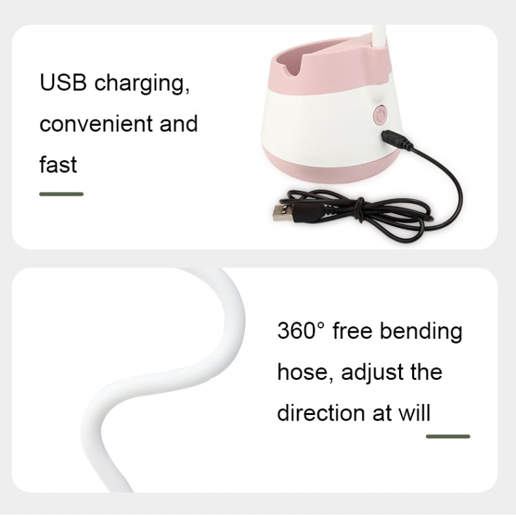 276A USB Charging Desktop Pen Holder Fan with Phone Holder Function Student Dormitory Portable Fan Reluova