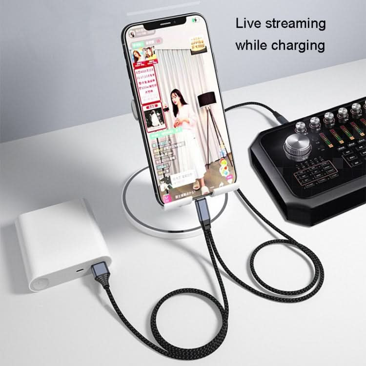 Live OTG Sound Card Cable Mobile Phone Charging Audio Recording Data Cable