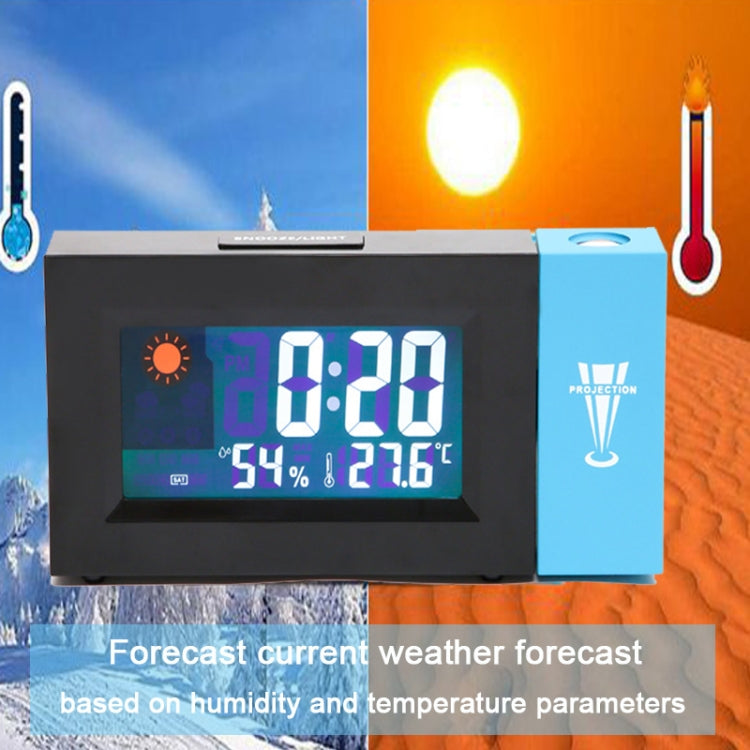 8290 Electronic Colour Screen Weather Clock Weather Forecast Projection Clock Rotatable Digital Clock