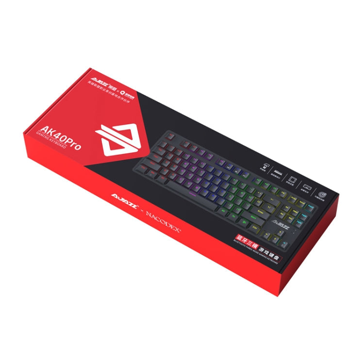 Ajazz AK40pro 87 Keys Bluetooth/Wireless/Wired Three Mode Game Office Mechanical Keyboard My Store