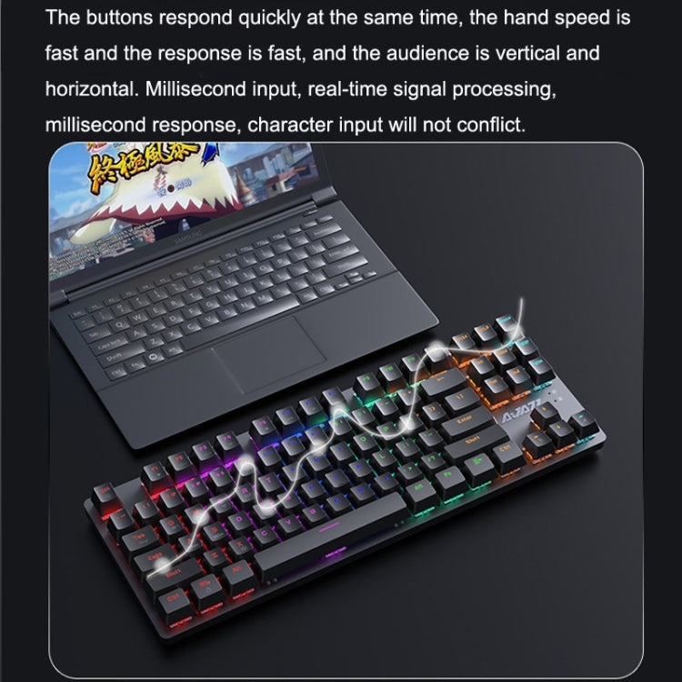 Ajazz AK40pro 87 Keys Bluetooth/Wireless/Wired Three Mode Game Office Mechanical Keyboard My Store