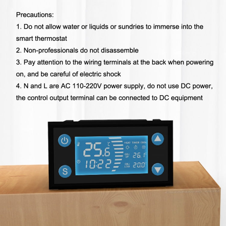 W-1213 Intelligent Digital Display Fish Tank Climbing Pet Thermostat Planting Hatch Breeding Temperature Controller Reluova