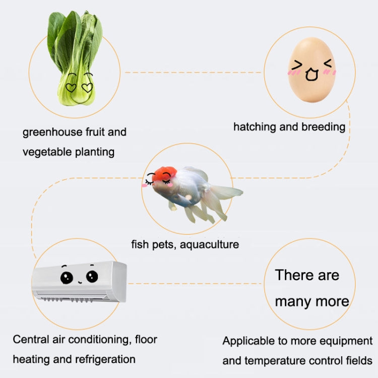 W-1213 Intelligent Digital Display Fish Tank Climbing Pet Thermostat Planting Hatch Breeding Temperature Controller Reluova