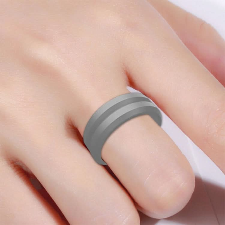 SiR053 V Shaped Grooved Edge Silicone Ring Outdoor Sports Couple Ring, Series 2 Reluova