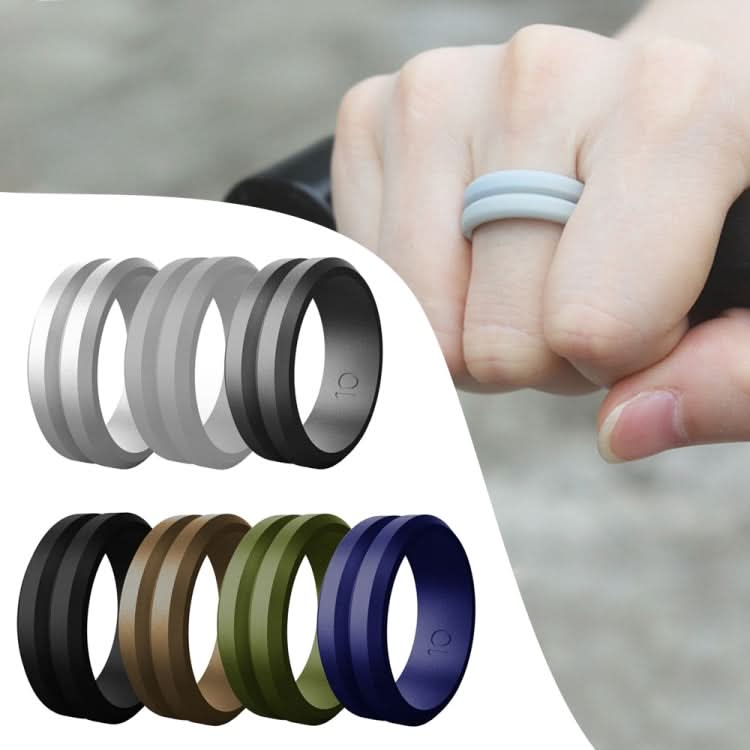 SiR053 V Shaped Grooved Edge Silicone Ring Outdoor Sports Couple Ring, Series 1 Reluova