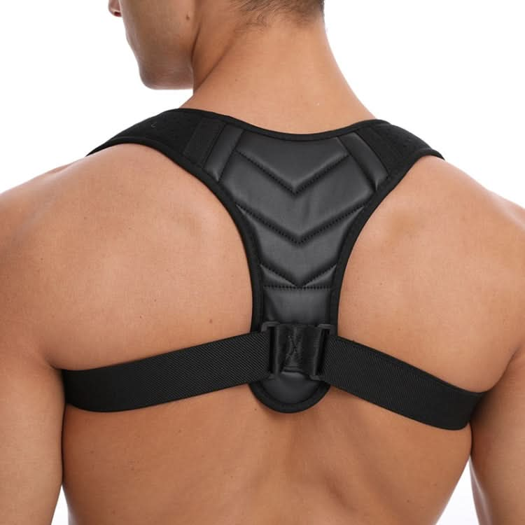 MK118 Back Correction Belt PU Leather Anti-Hunchback Strap Posture Corrector Reluova