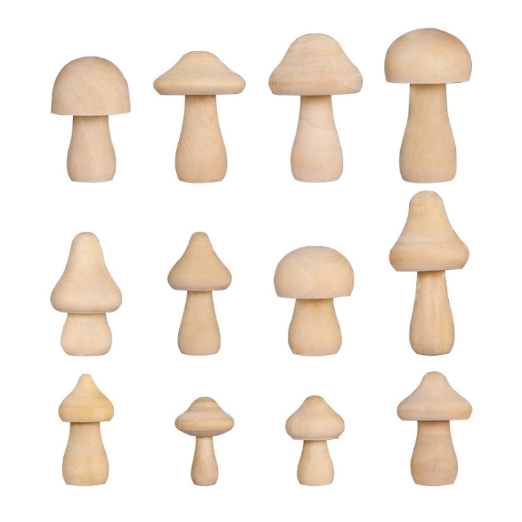 Wooden Mushroom Head DIY Painted Toys Children Early Education Household Decorative Ornaments