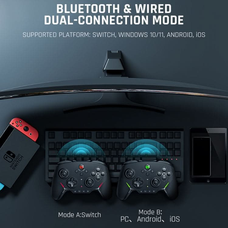 Full Mechanical Gamepad Bluetooth Wired Dual Mode Support Switch / PC / Android / IOS