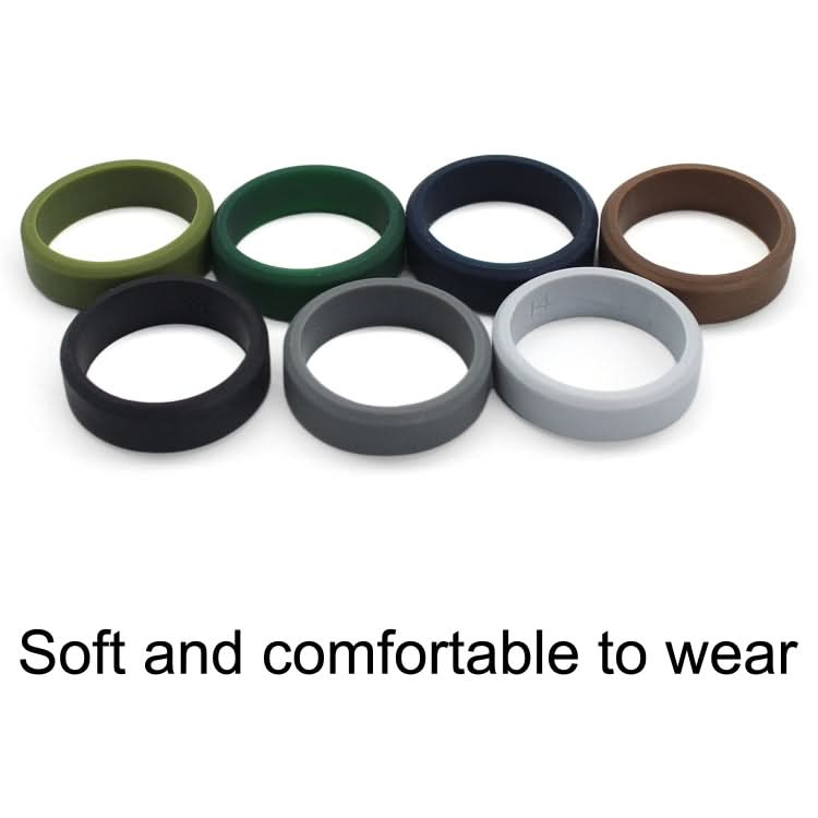 SIR062 8MM Wide Bevel Silicone Ring Sports Ring, Series 1 Reluova