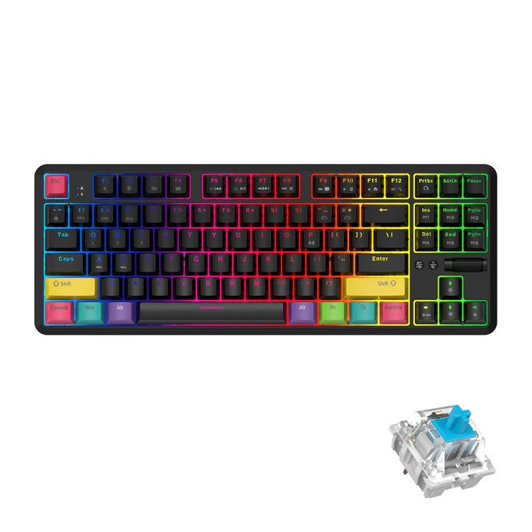 Ajazz K870T 87-Key Hot Swap Bluetooth/Wired Dual Mode RGB Backlight Office Game Mechanical Keyboard My Store