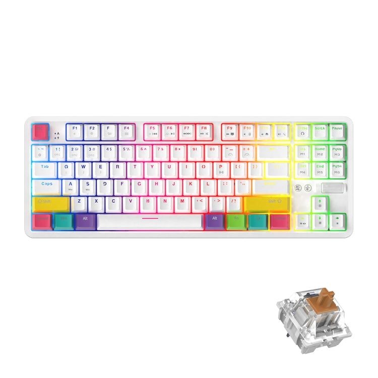 Ajazz K870T 87-Key Hot Swap Bluetooth/Wired Dual Mode RGB Backlight Office Game Mechanical Keyboard My Store