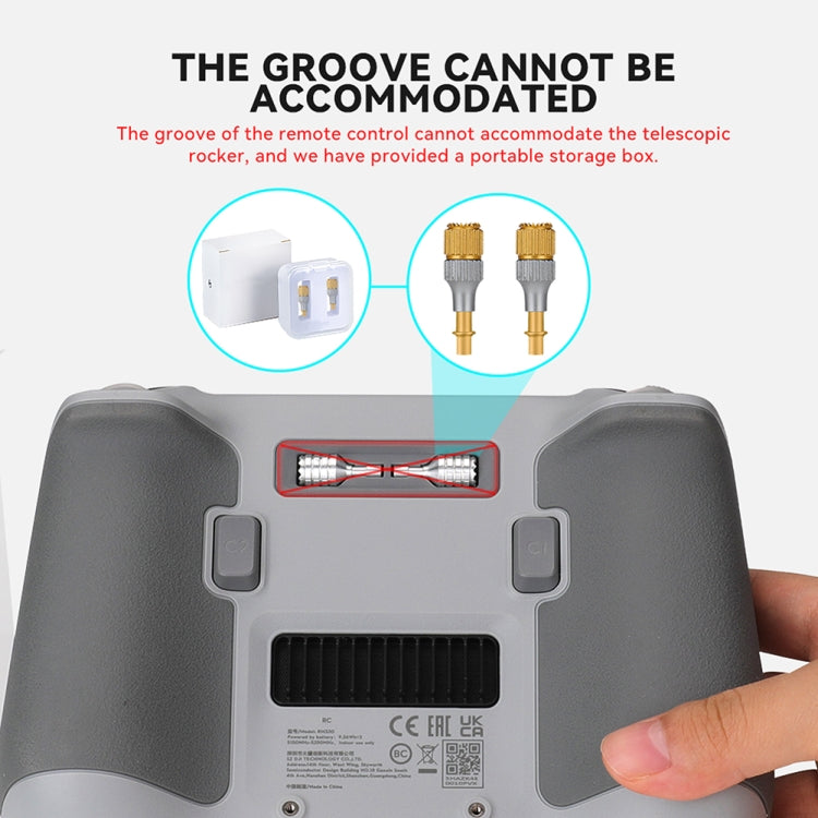 For DJI Mini 3 Pro RCSTQ Aluminum Alloy Two Color Telescopic Joystick With Screen Remote Control Thumb Operation Rod My Store