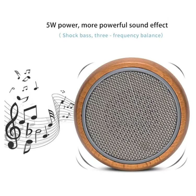 BT810 Small Outdoor Portable Wooden Bluetooth Speaker Support TF Card & 3.5mm AUX