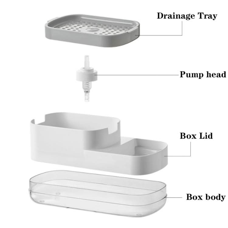 Soap Dispenser Bottle Automatic Liquid Soap Dispenser Kitchen Sponge Brush Storage Box - Reluova