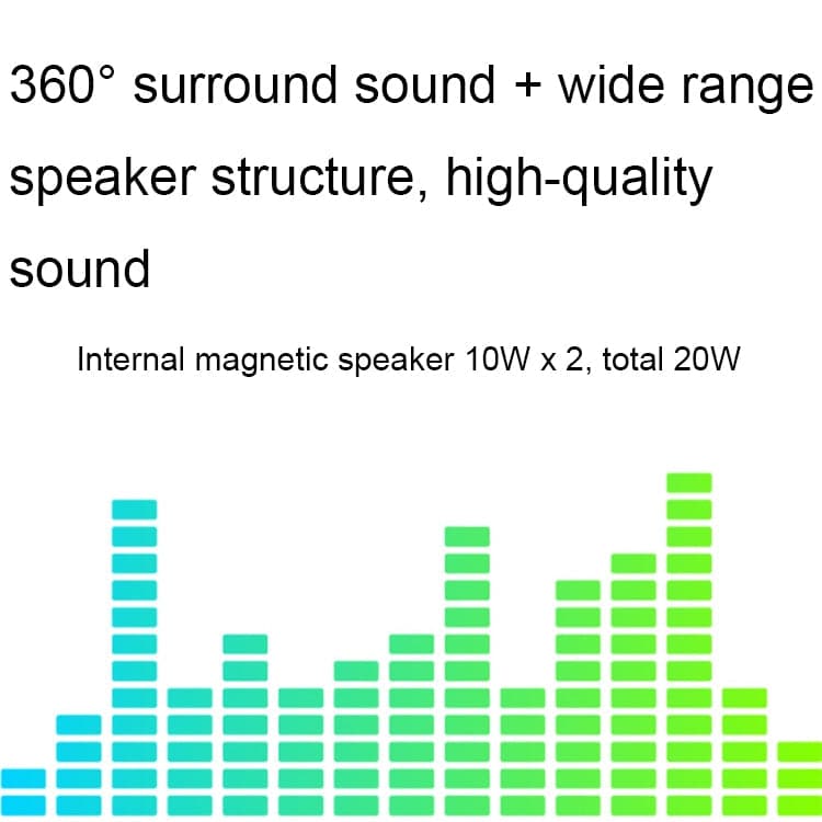 BT808 20W Desktop Computer Bluetooth Speaker 3D Stereo Sound Effect Home Speaker