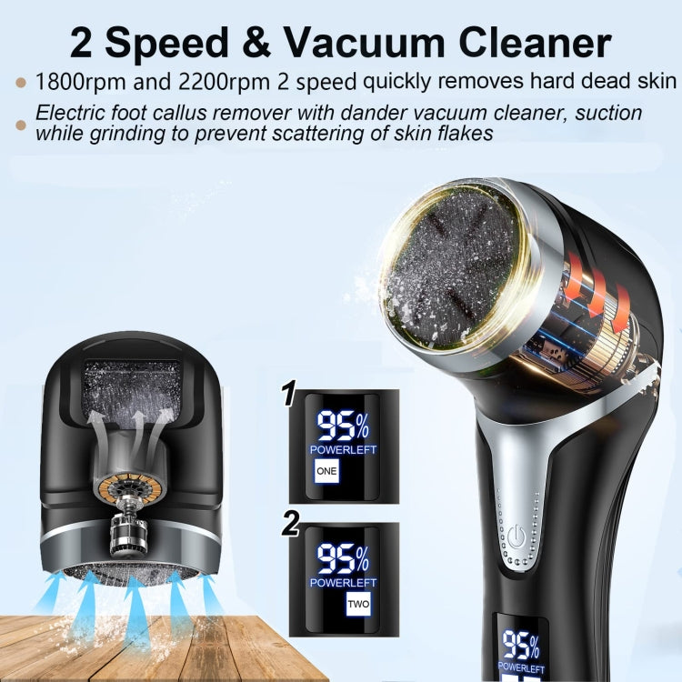 JD-510 Rechargeable Electric Foot Callus Remover with Vacuum Cleaner Reluova