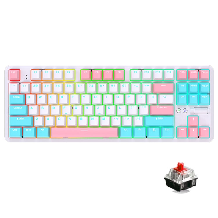 Ajazz K870T Pro 87 Keys Three Mode Wireless/Bluetooth/Wired Pluggable RGB Mechanical Keyboard