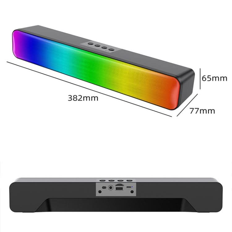 E-3562 Desktop Long Strip Multifunctional RGB Colorful Light Bluetooth Wireless Speaker