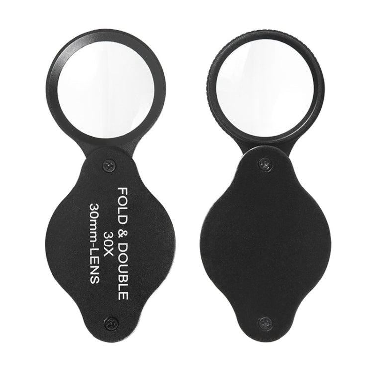 30x 30mm Optical Glass Lens Jewelry Appraisal Folding Magnifier-Reluova