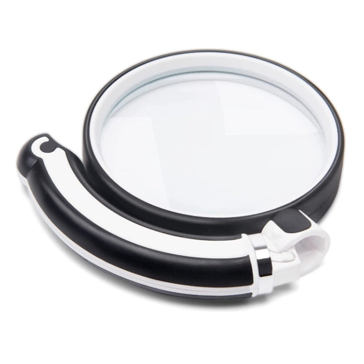 Rubber Handle Folding Rotating Hand Magnifying Glass