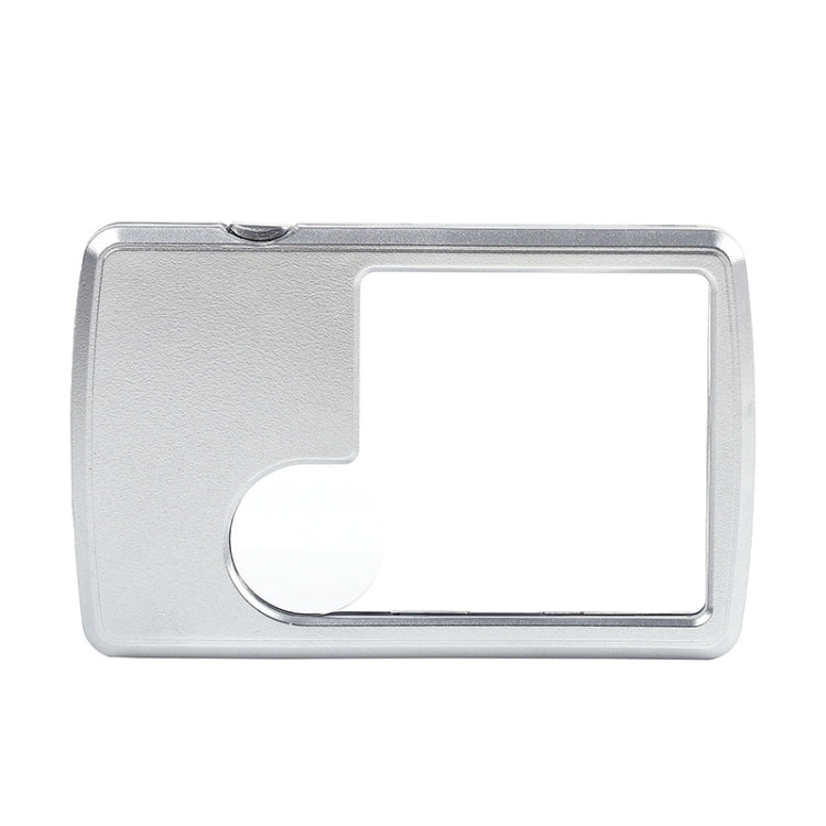 2pcs 3-6 Times Card Type Portable Magnifying Glass Rectangular LED Light-Reluova