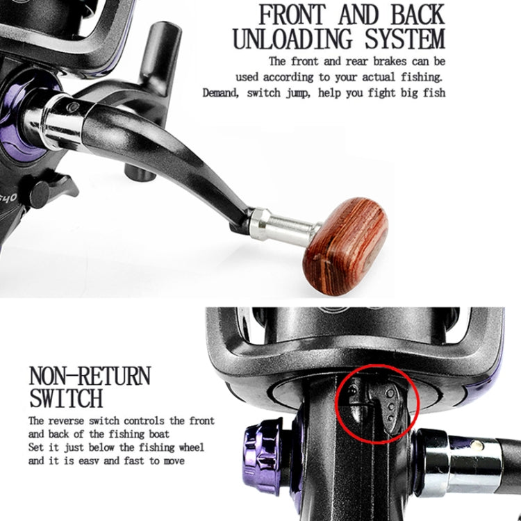 Double Unloading Metal Head Front and Rear Brake Fishing Reel