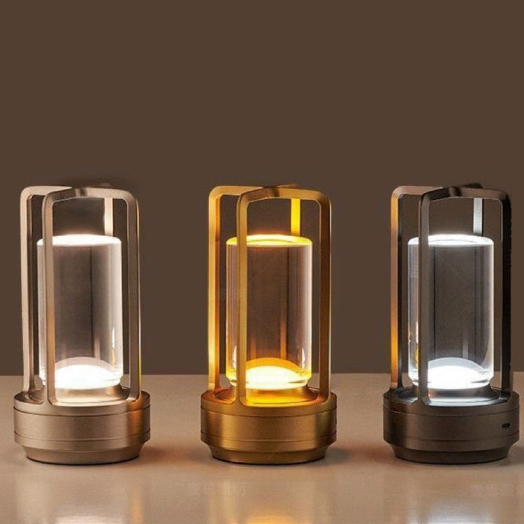 Vintage All Aluminum Cross Table Lamp Hotel Portable Outdoor Camping Touch Night Light My Store