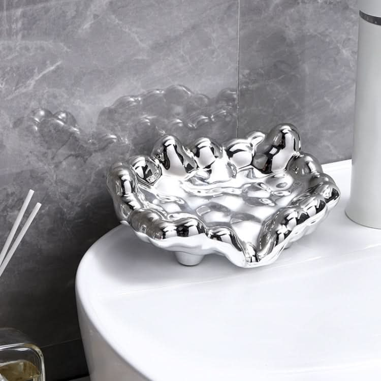 Electroplating Soap Box Fragrance Toilet Free Punch Drain Soap Holder Reluova