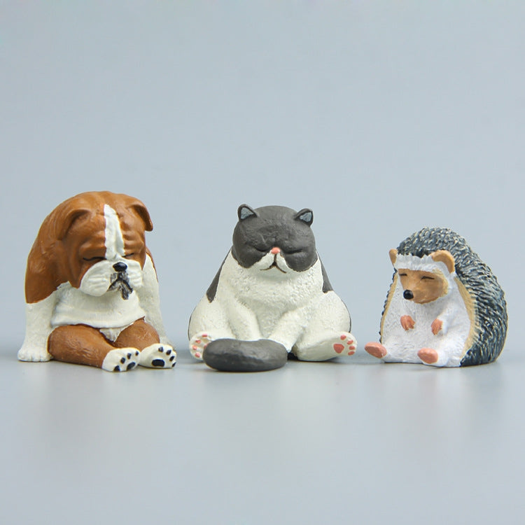 Warm Series Sitting Sleepy Zoo Figure Fridge Magnets My Store