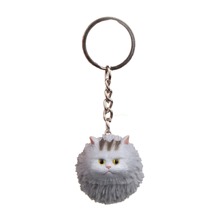 Round Little Tiger Cat Keychain Cartoon Key Ring Ornament