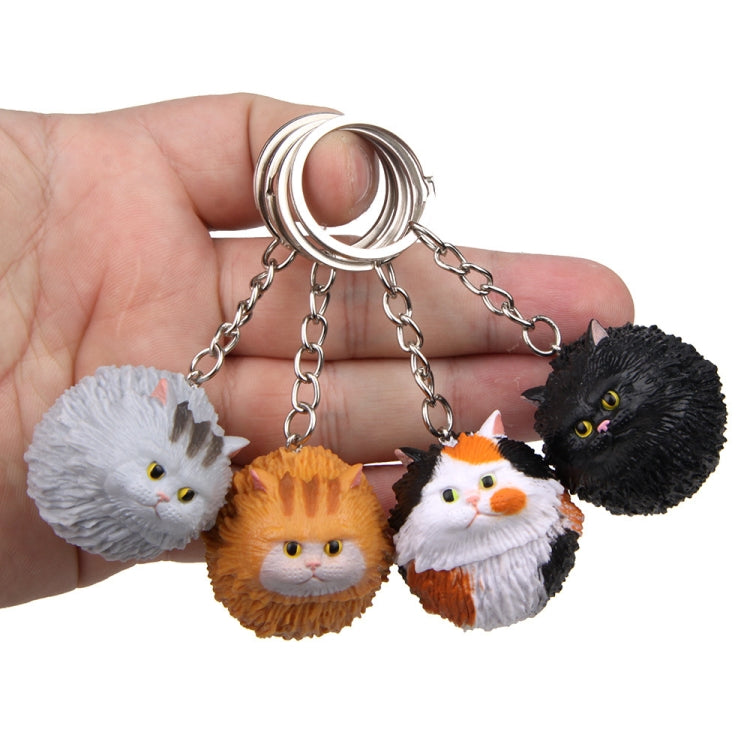 Round Little Tiger Cat Keychain Cartoon Key Ring Ornament ÎҵÄÉ̵ê