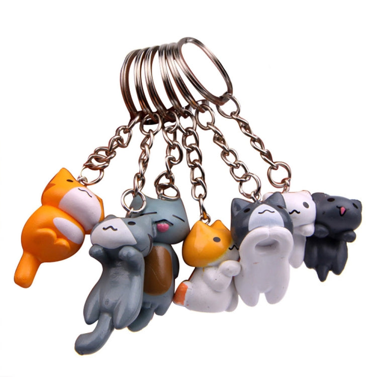 6pcs/set Cat Cartoon Key Chain Car Key Ring Couple Bag Pendant ÎҵÄÉ̵ê