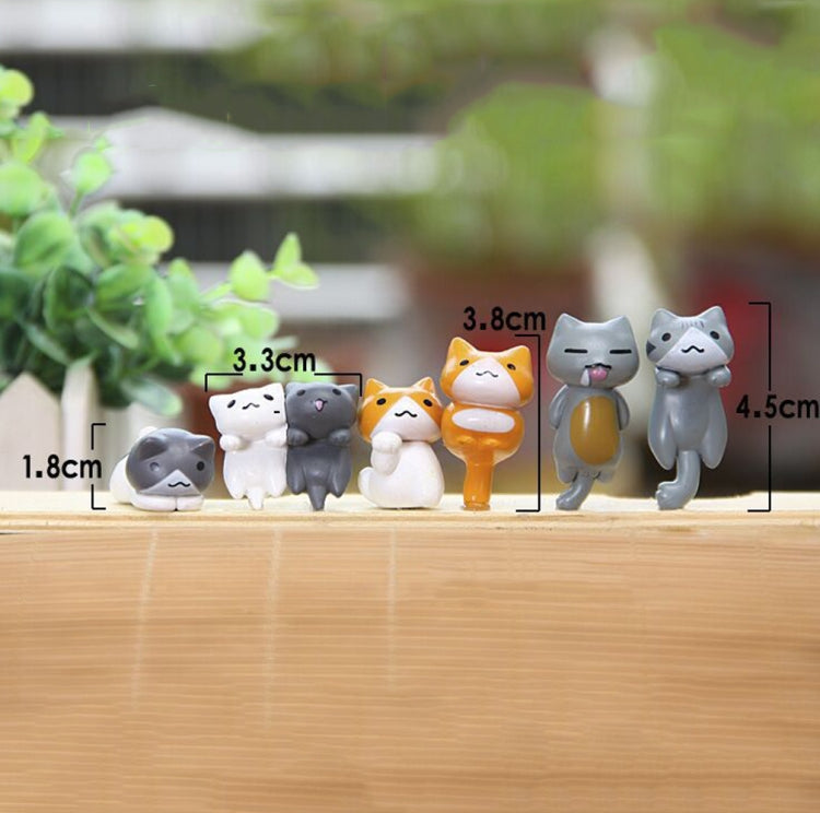 6pcs/set Cat Cartoon Key Chain Car Key Ring Couple Bag Pendant