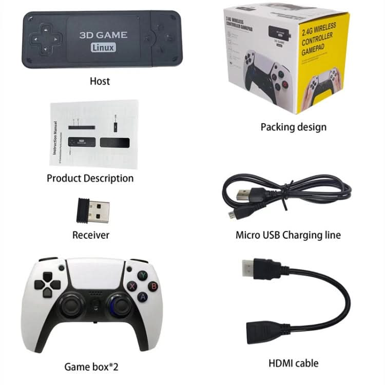 U9 PRO HDMI HD 2.4G Wireless PSP TV Double Game Console Reluova