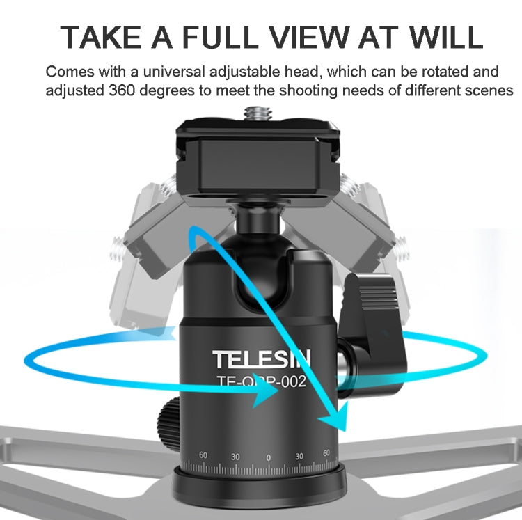 TELESIN Suction Cup Action Camera Tripod Mount for Car Holder Stand Bracket