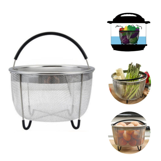 6QT 304 Stainless Steel Steamer Basket Instant Pot Accessories Instant Cooker Draining Steam Basket-Reluova