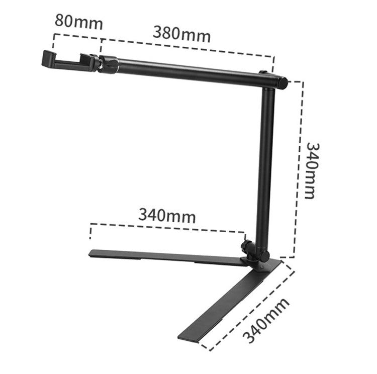 DT-06 Desktop Overlook Mobile Phone Bracket Camera Fill Light Universal Foldable Bracket