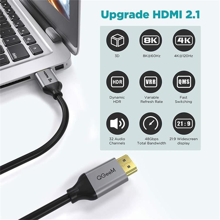 QGeeM QG-AV17 HDMI To HDMI Connection Cable Support 8K&60Hz My Store