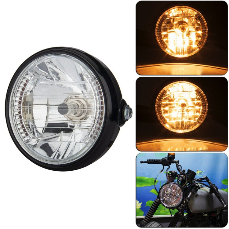 Motorcycle 7 Inch LED Headlight Angel Ring With Steering Function