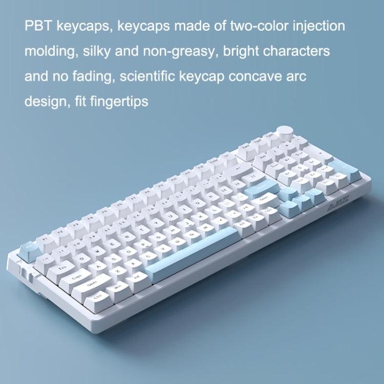 Heijue AK992 99 Keys Wireless/Bluetooth Three-Mode Hot Swap RGB Gaming Mechanical Keyboard My Store