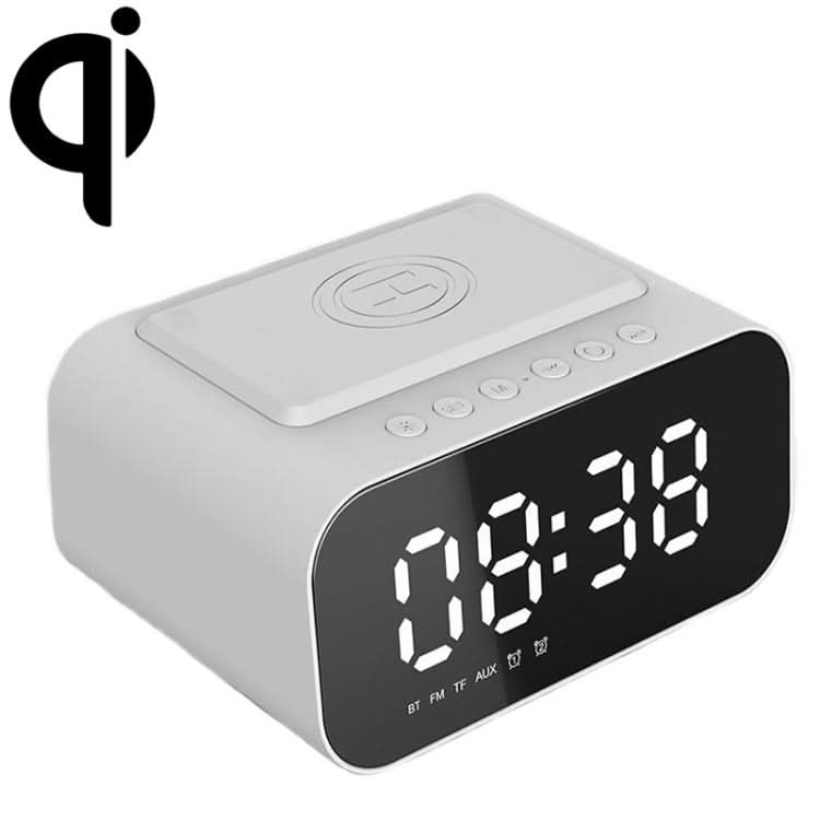 BT510 15W LED Clock Wireless Charging Bluetooth Speaker Multifunctional Smart Mirror Alarm Clock Audio