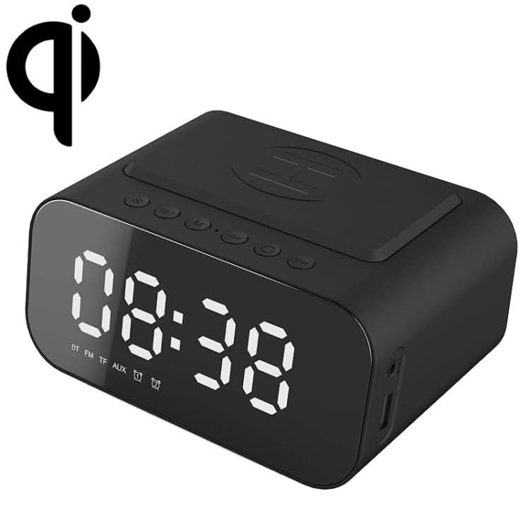 BT510 15W LED Clock Wireless Charging Bluetooth Speaker Multifunctional Smart Mirror Alarm Clock Audio