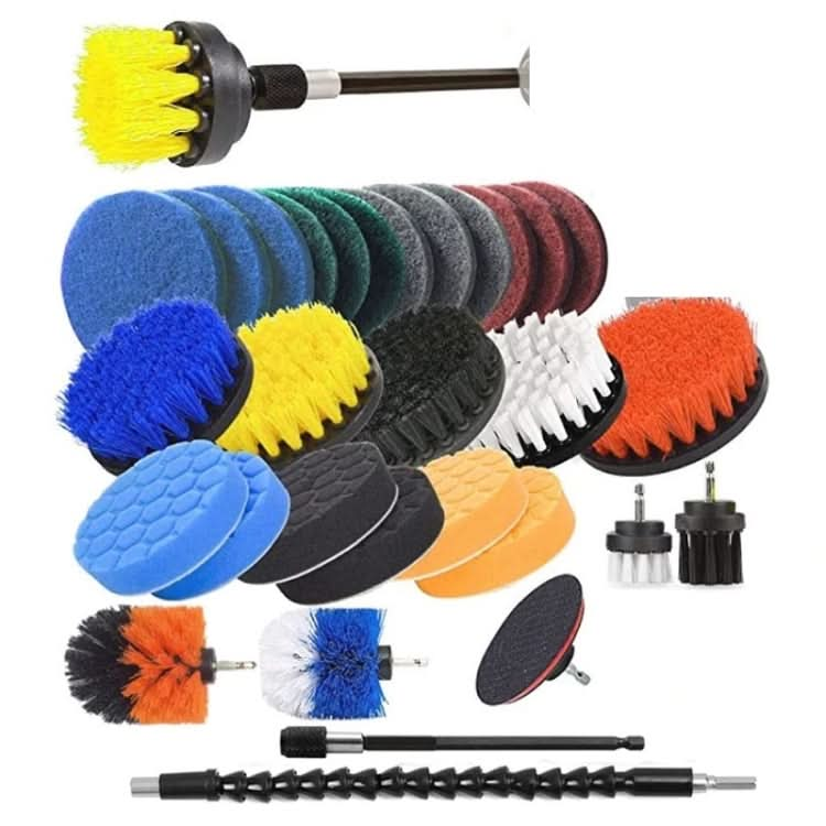 31pcs/set Electric Drill Brush Kitchen Bathroom Wall Cleaning Set-Reluova