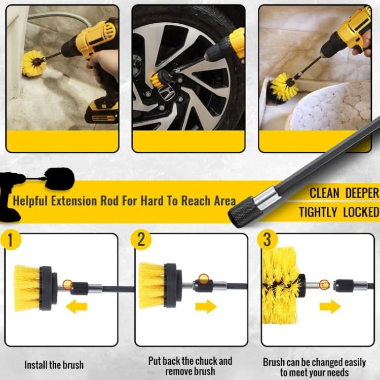 31pcs/set Electric Drill Brush Kitchen Bathroom Wall Cleaning Set-Reluova