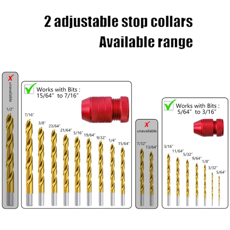 Adjustable Bit Stop Locator Drilling Aid Tool