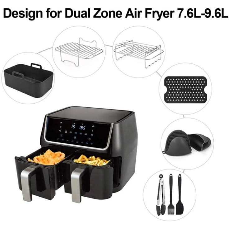 For NinJa DZ201 DZ401 DZ550 Series Air Fryer 8 In 1 Rectangular Kit Reluova