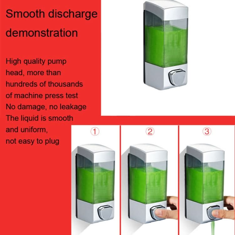 Double Head Wall Mounted Manual Press Soap Dispenser Shampoo Bottle Hand Wash Body Wash Dispenser, Color: